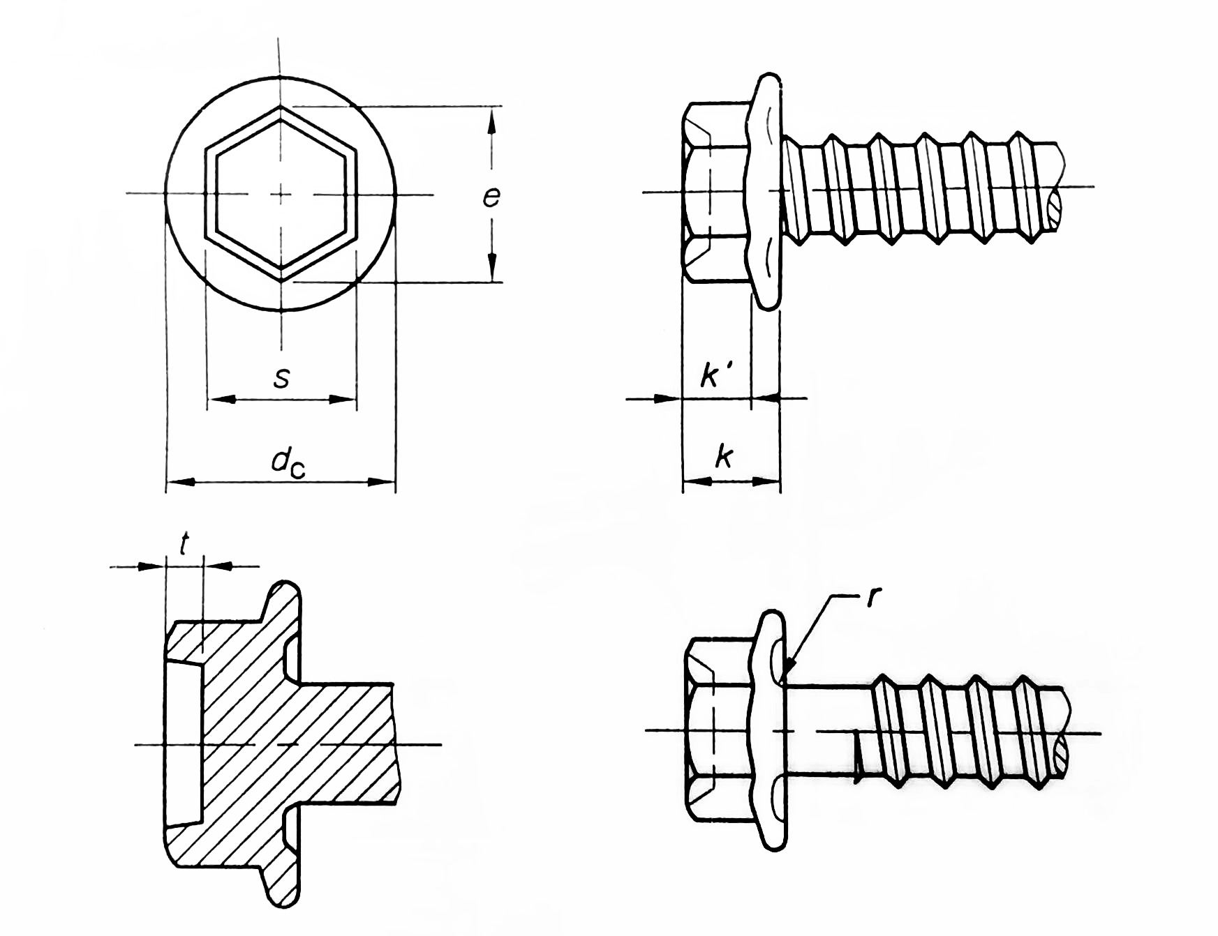 AS3566-IND. HEX FLANGE HEAD